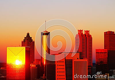 Atlanta at sunrise Editorial Stock Photo