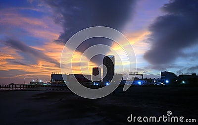 Atlantic City New Jersey Sunset Editorial Stock Photo