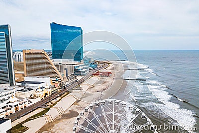 Atlantic city waterline aerial view Stock Photo