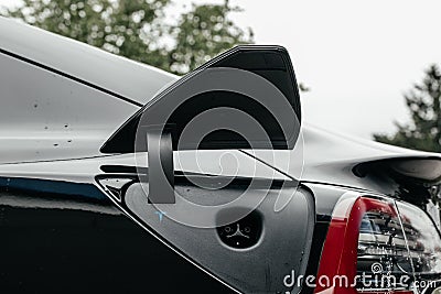 5/12/18 - Atlantic Highlands,NJ - The all new Tesla Model 3 photographed at a dead gas station. Editorial Stock Photo