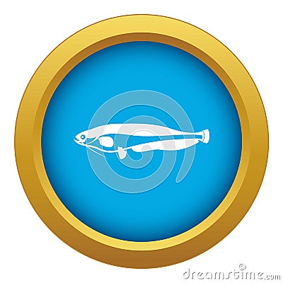 Atlantic mackerel, Scomber scombrus icon blue vector isolated Vector Illustration