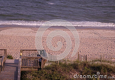 The Atlantic Ocean at Emerald Isle, NC Stock Photo