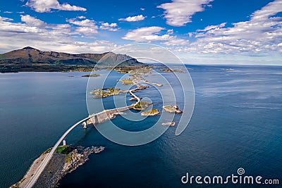 Atlantic Ocean Road aerial photography Stock Photo