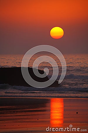 Atlantic sunset Stock Photo