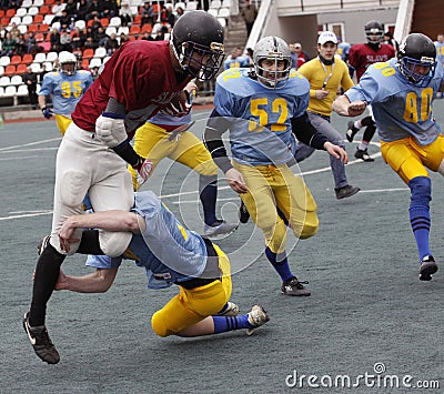 Atlants vs. Slavs comrade football match Editorial Stock Photo