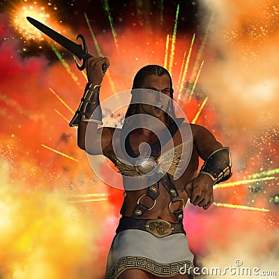 Atlas God of War Stock Photo