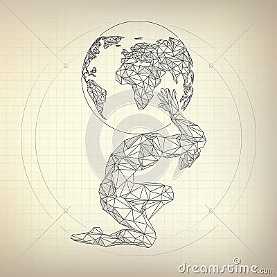 Atlas Man Vector Illustration