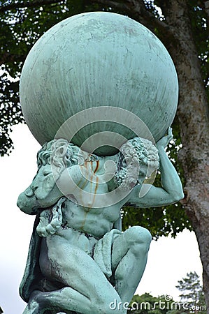 Atlas or Hercules in Wales, UK Stock Photo