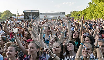 Atlas Weekend music festival in Kiev, Ukraine. Editorial Stock Photo