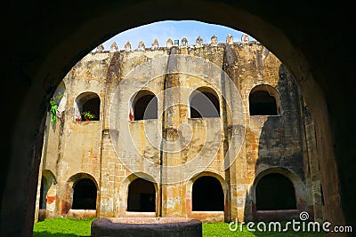 Ancient monastery in atlatlahucan, near cuautla, morelos, mexico. VIII Stock Photo