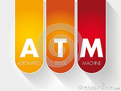ATM - Automated Teller Machine acronym Stock Photo