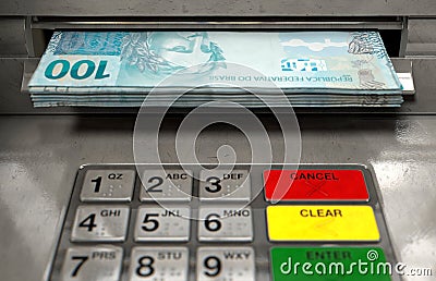 Atm Facade Cash Withdrawel Stock Photo