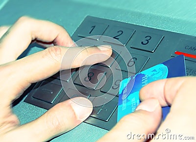 ATM Keypad Stock Photo