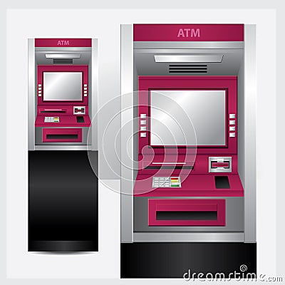 Atm. Vector Illustration Automatic Teller Machine Vector Illustration