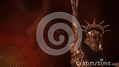 Atmosferyczna swobody statua 4K ilustracji Atmosferyczna swobody statua 4K ilustracji