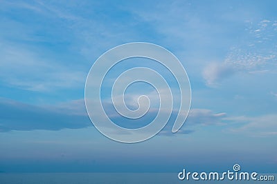 The atmosphere of the blue-purple cloud is soft, beautiful, peaceful, relaxing. Stock Photo