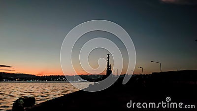 The atmosphere of the city of Manokwari can be seen from the Manokwari harbor Stock Photo