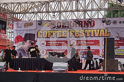 The atmosphere of indonesian coffee festival Editorial Stock Photo