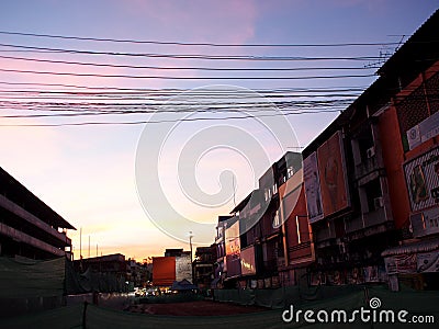 Atmosphere environment around souvenir walking street, the CHIANG RAI NIGHT BAZAAR Editorial Stock Photo