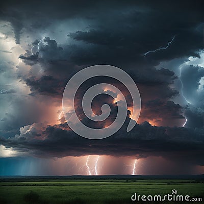 Storm on the Horizon. Approaching Storm. Stock Photo