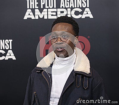 Ato Blankson-Wood at HBO Red Carpet Premiere of `The Plot Against America` Editorial Stock Photo