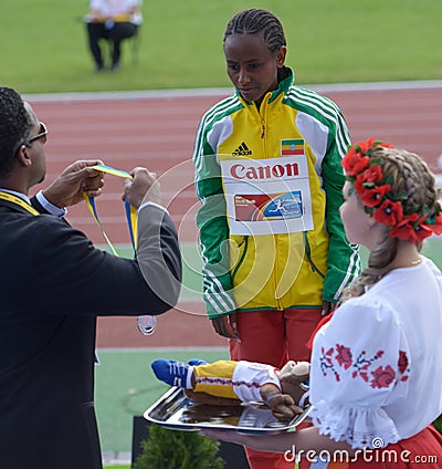 Ato Boldon on 8th IAAF World Youth Championships Editorial Stock Photo