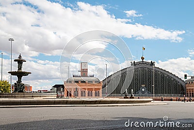 EstaciÃ³n del Arte and Fuente de la Alcachofa, Madrid, Spain Editorial Stock Photo