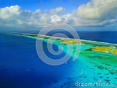 Atoll in Marshall Islands Stock Photo