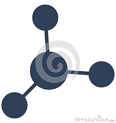 Atom circles Isolated Vector icon that can easily modify or edit Vector Illustration