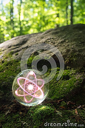 Atom Crystal Ball Nature Stock Photo