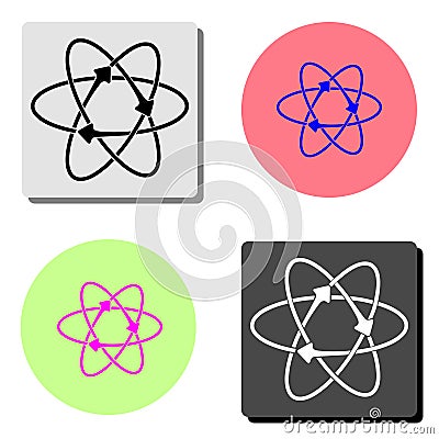 Atom. flat vector icon Vector Illustration