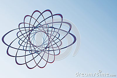 Atom Icon. Science sign.Atomic symbol. Electrons and protons Stock Photo