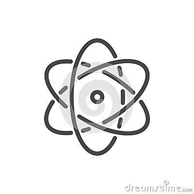 Atom icon vector. Line nuclear symbol. Vector Illustration