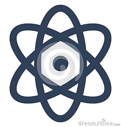Atom Isolated Vector icon that can easily modify or edit Vector Illustration