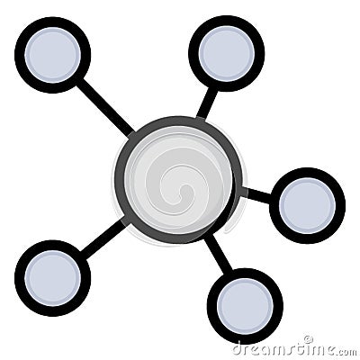 Atom Isolated Vector icon which can be easily modified or edit Vector Illustration