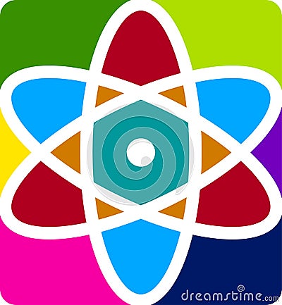 Atom logo Vector Illustration