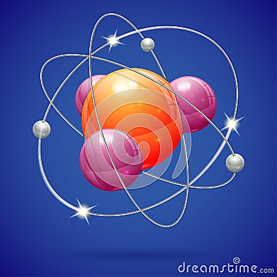 Atom Model Vector Illustration