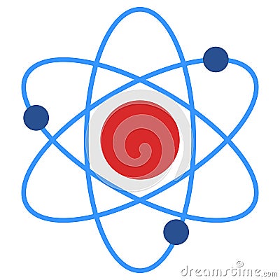 Atom molecule biology science structure icon Vector Illustration