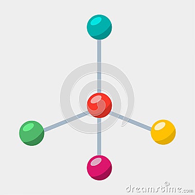 Atom molecule chemical vector illustration symbol Vector Illustration