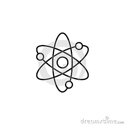 Atom and molecule line icon, education and school Vector Illustration