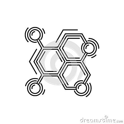 Atom or Molecule Structure Icon. Science Logo. Vector Vector Illustration