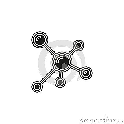 Atom molecules, science and chemistry, chemical symbol Vector Illustration