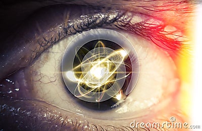 Atom Particle Eyes Stock Photo