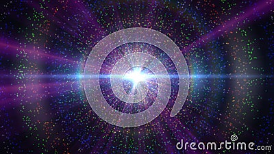 atom particle ray light color abstract Stock Photo