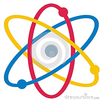 Atom Particle Vector Icon, colored symbol Vector Illustration