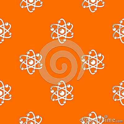 Atom pattern vector orange Vector Illustration