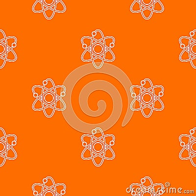 Atom pattern vector orange Vector Illustration