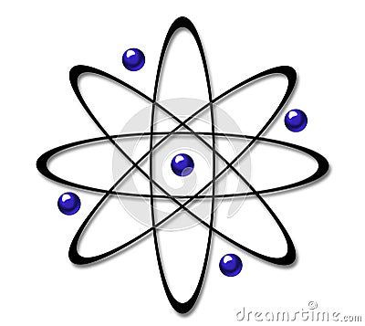 Atom Symbol Cartoon Illustration