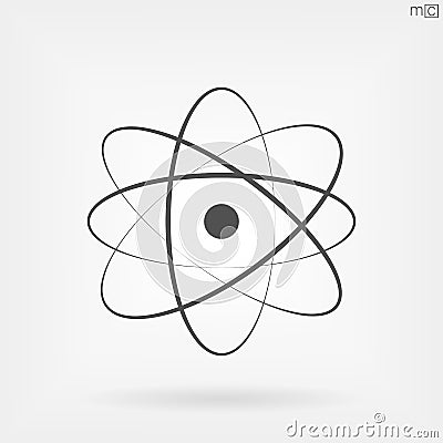 Atom vector icon Vector Illustration