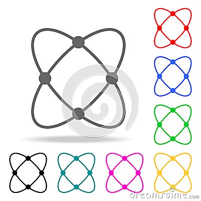 Atom web icon. Elements in multi colored icons for mobile concept and web apps. Icons for website design and development, app deve Stock Photo